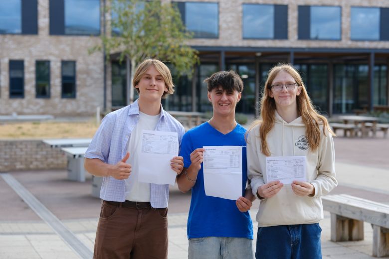 James, Toby and Noah celebrate some exceptional results.